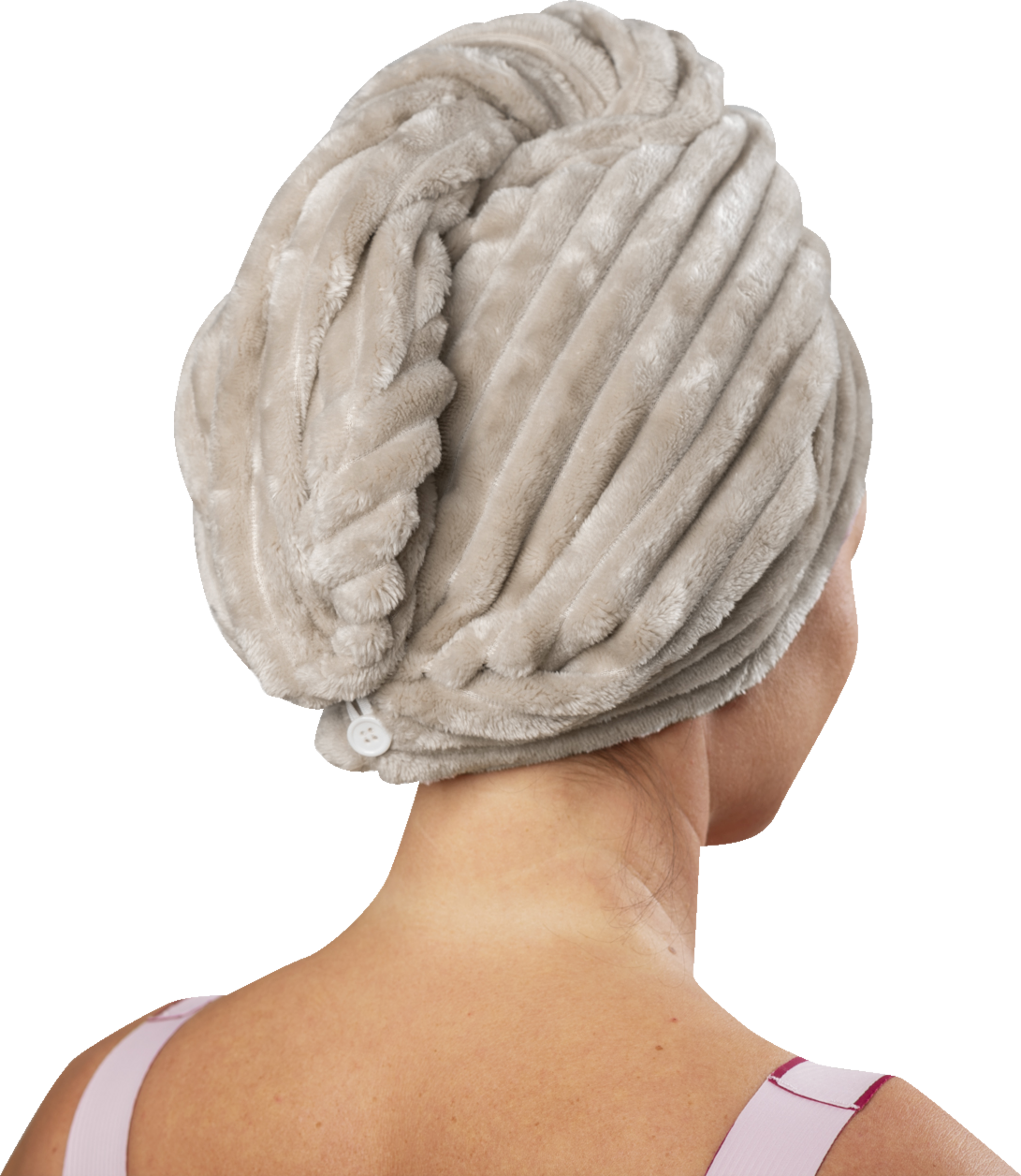 IDEENWELT Luxus-Kopfhandtuch beige