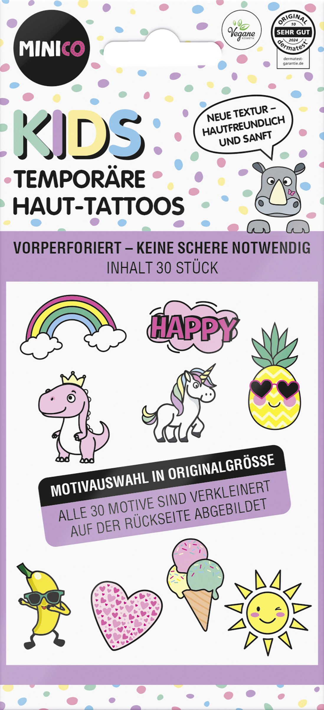 MINICO KIDS Temporäre Haut-Tattoos 07 (lila)