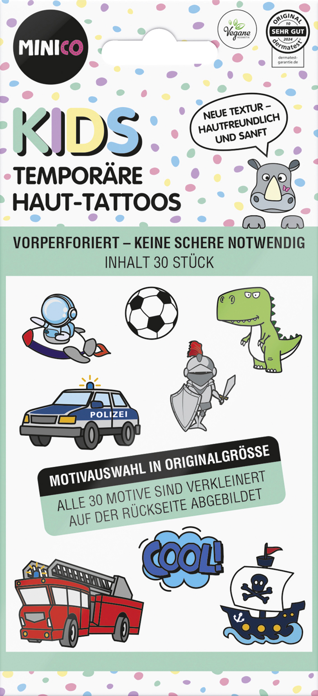 MINICO KIDS Temporäre Haut-Tattoos 08 (grün)