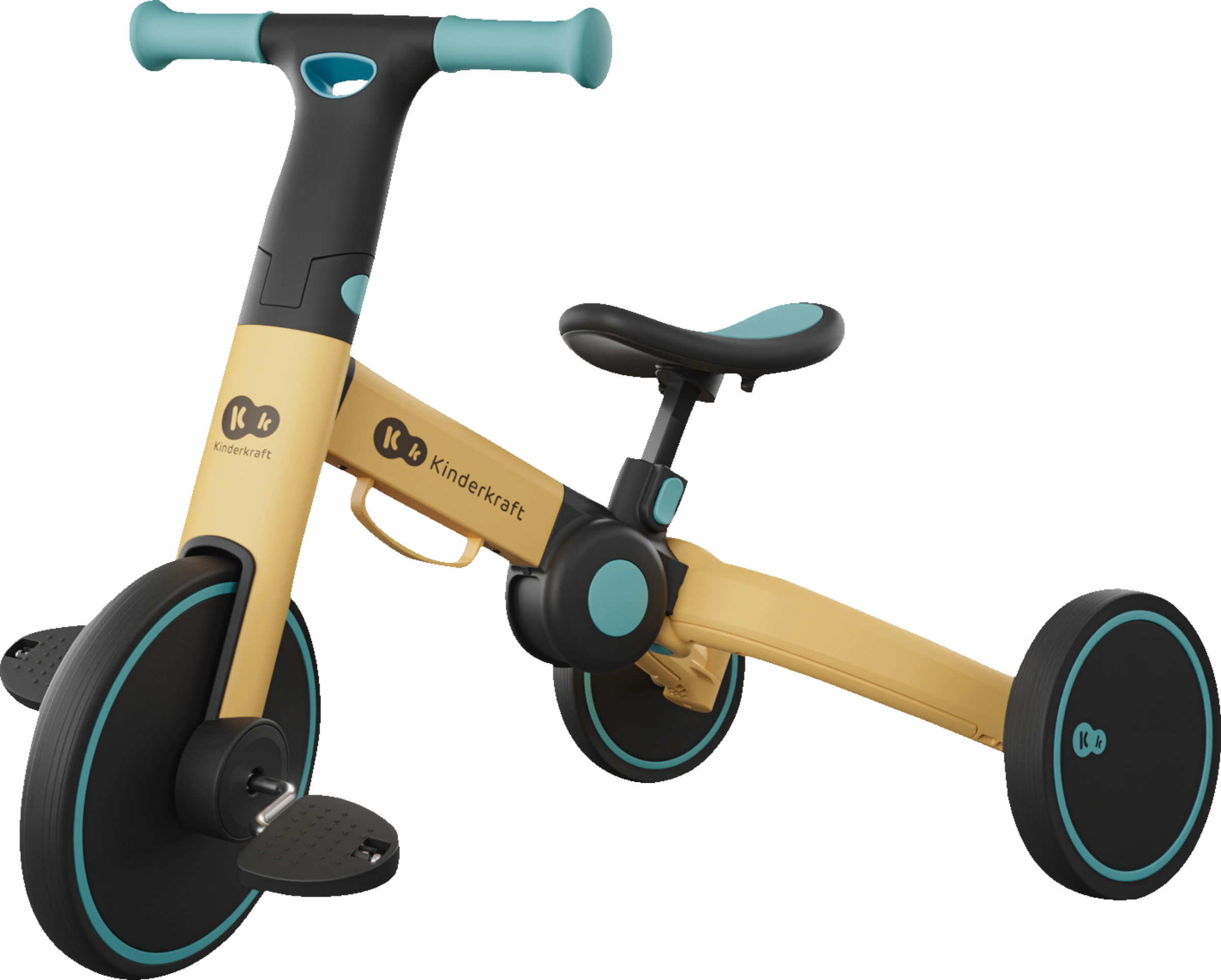 Kinderkraft 3in1-Dreirad 4TRIKE Sonnenblume/Blau