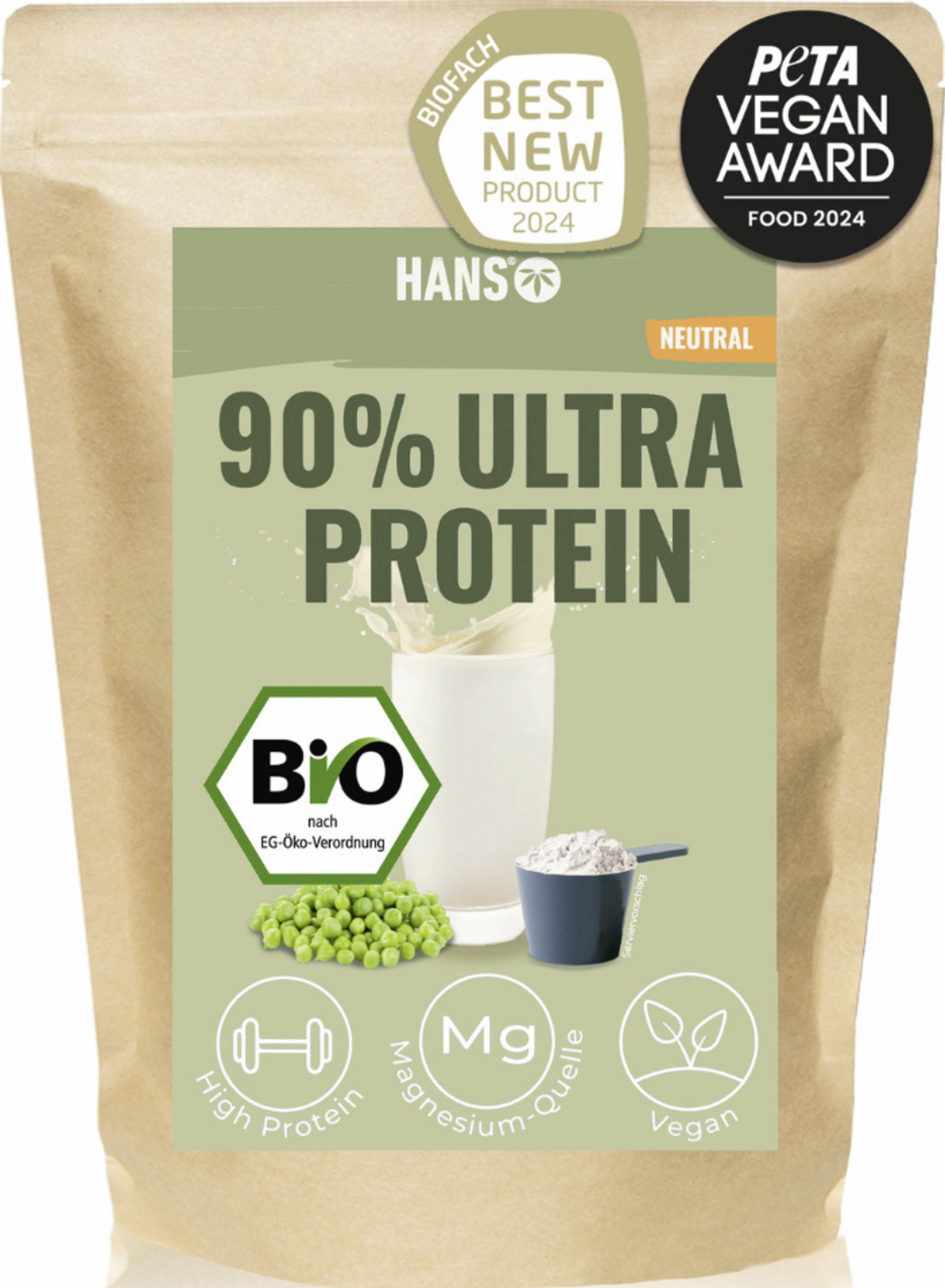 HANS Brainfood Bio Ultra Protein Erbse