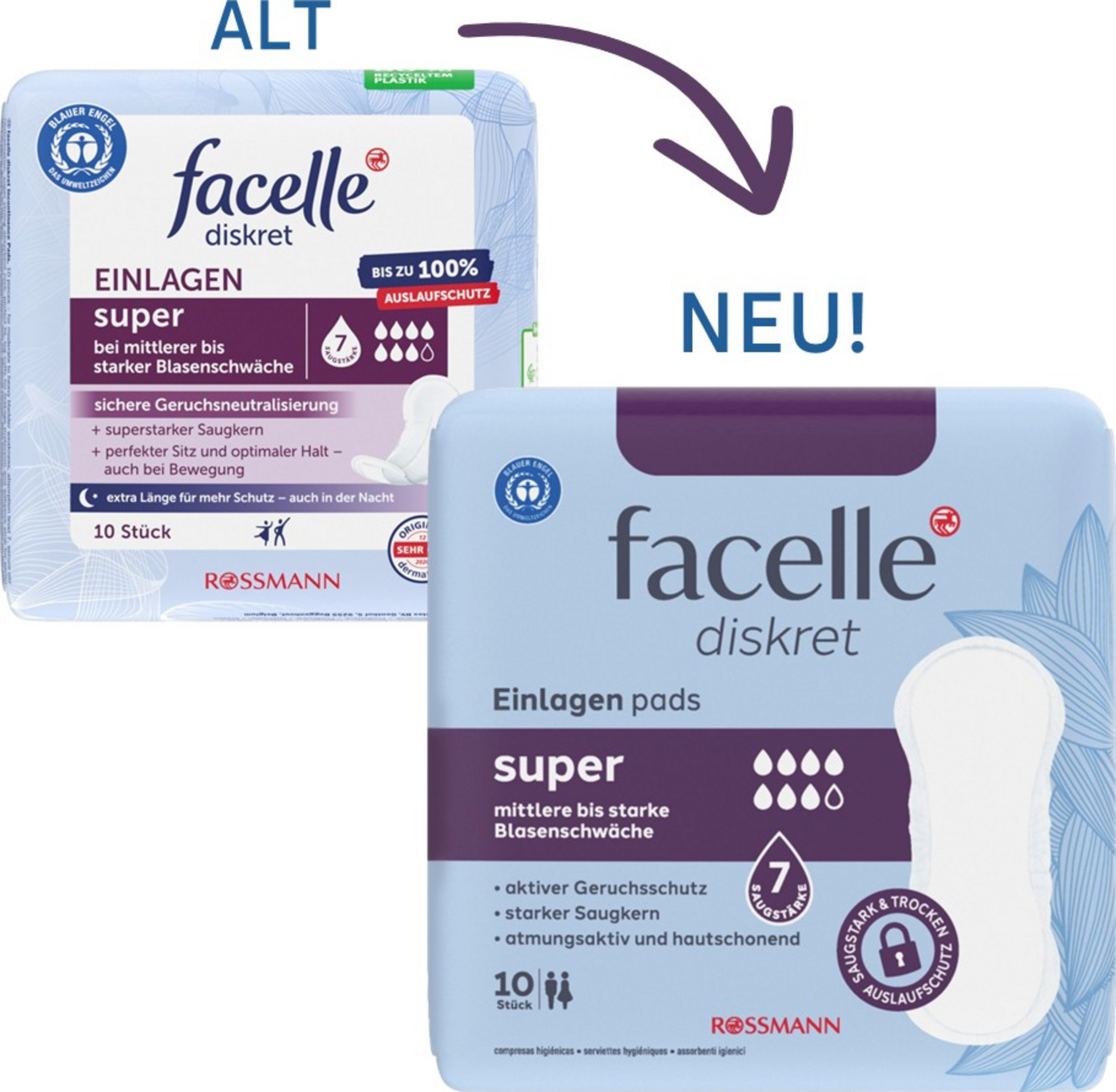 facelle diskret Einlagen super