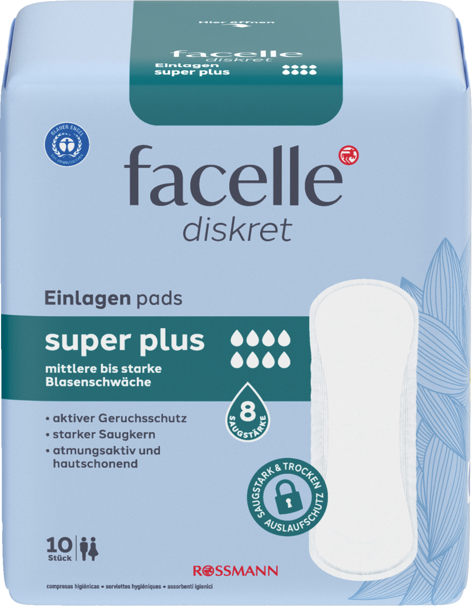 facelle diskret Einlagen super plus