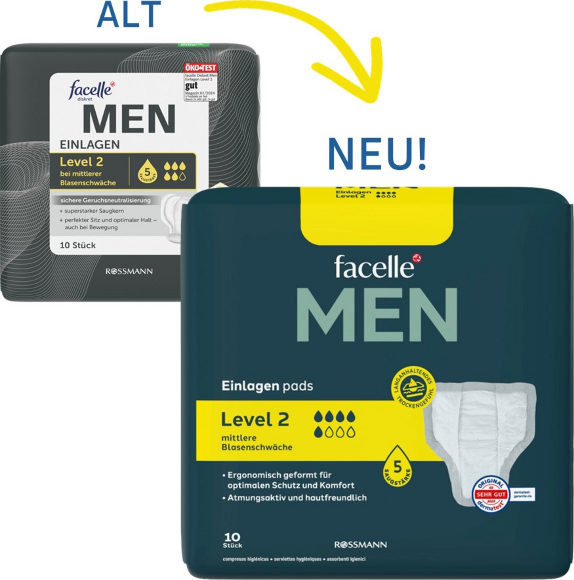 facelle diskret MEN Einlagen Level 2