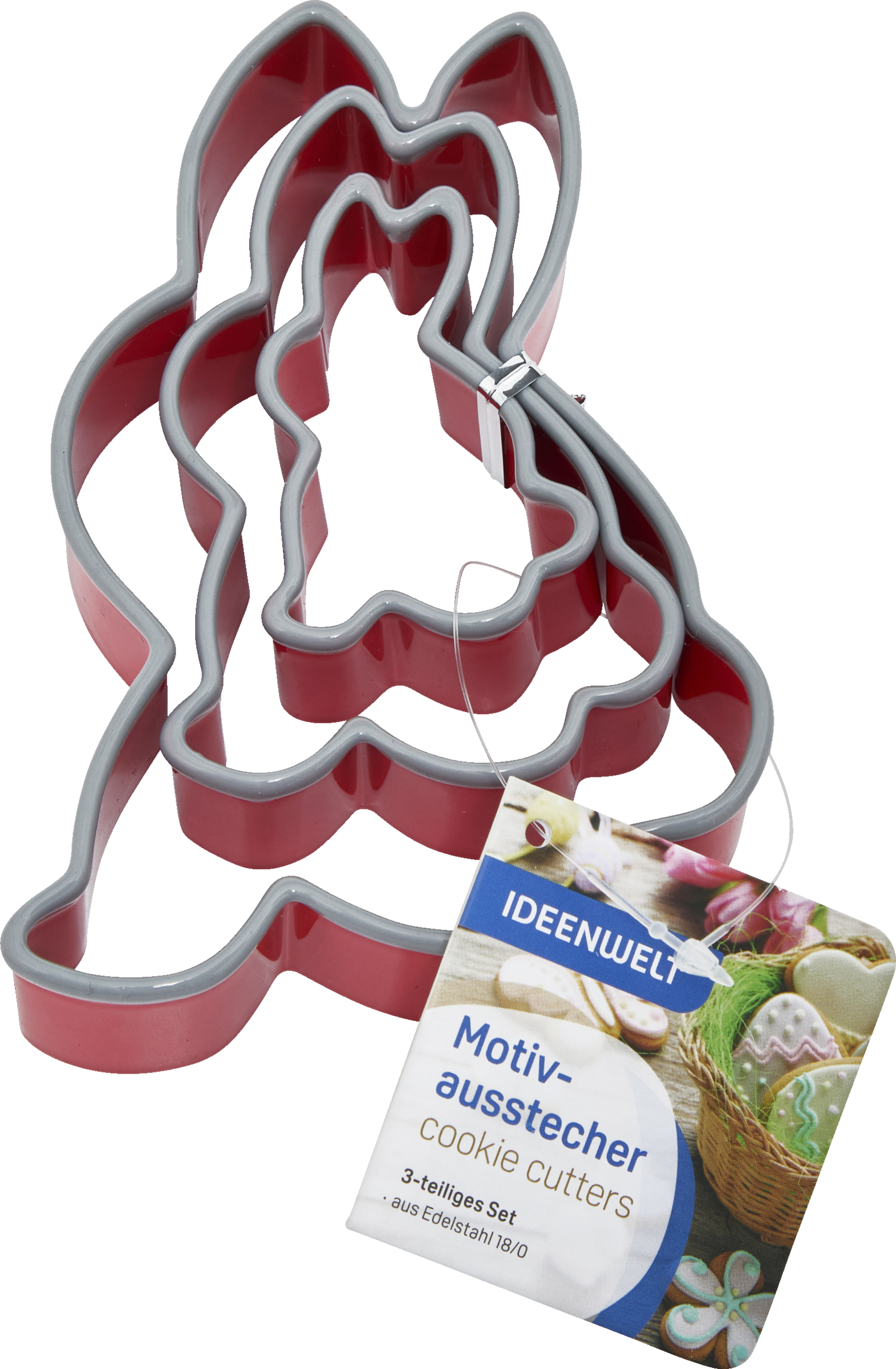 3er Set Motivausstecher Hase