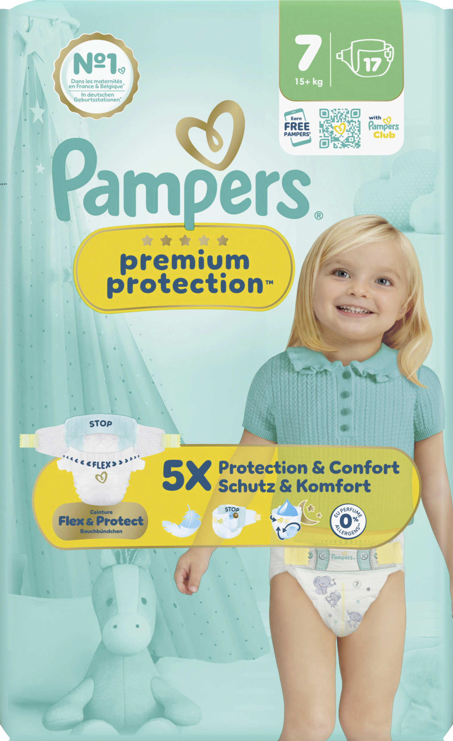Pampers Premium Protection Gr. 7 Extra Large (15 kg) Single Pack