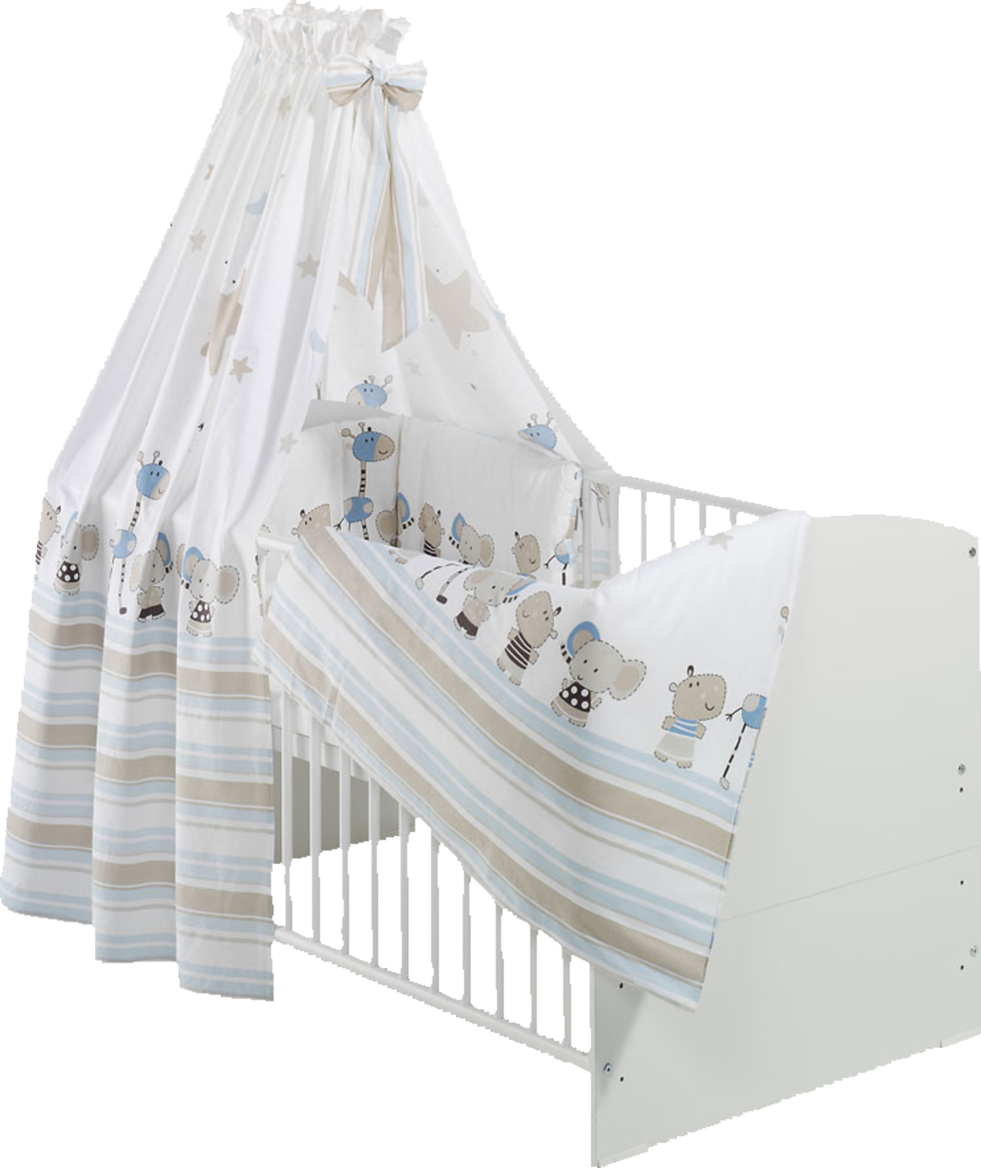 Schardt Komplettbett "Classic-Line weiß", "Banjo blau"