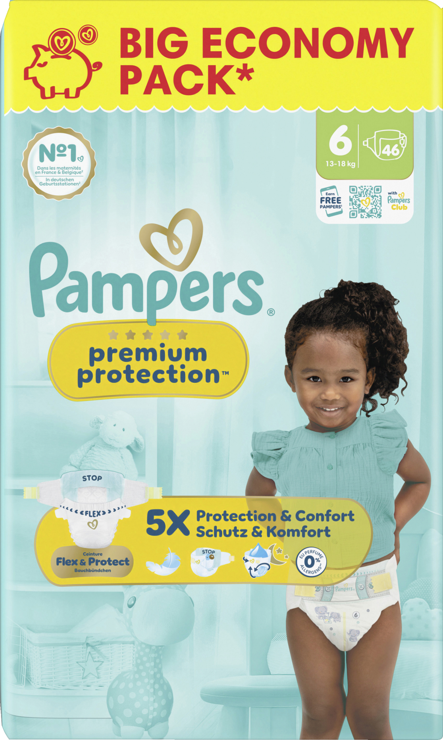 Pampers Premium Protection Gr. 6 Extra Large (13-18 kg)  Big Eco Pack