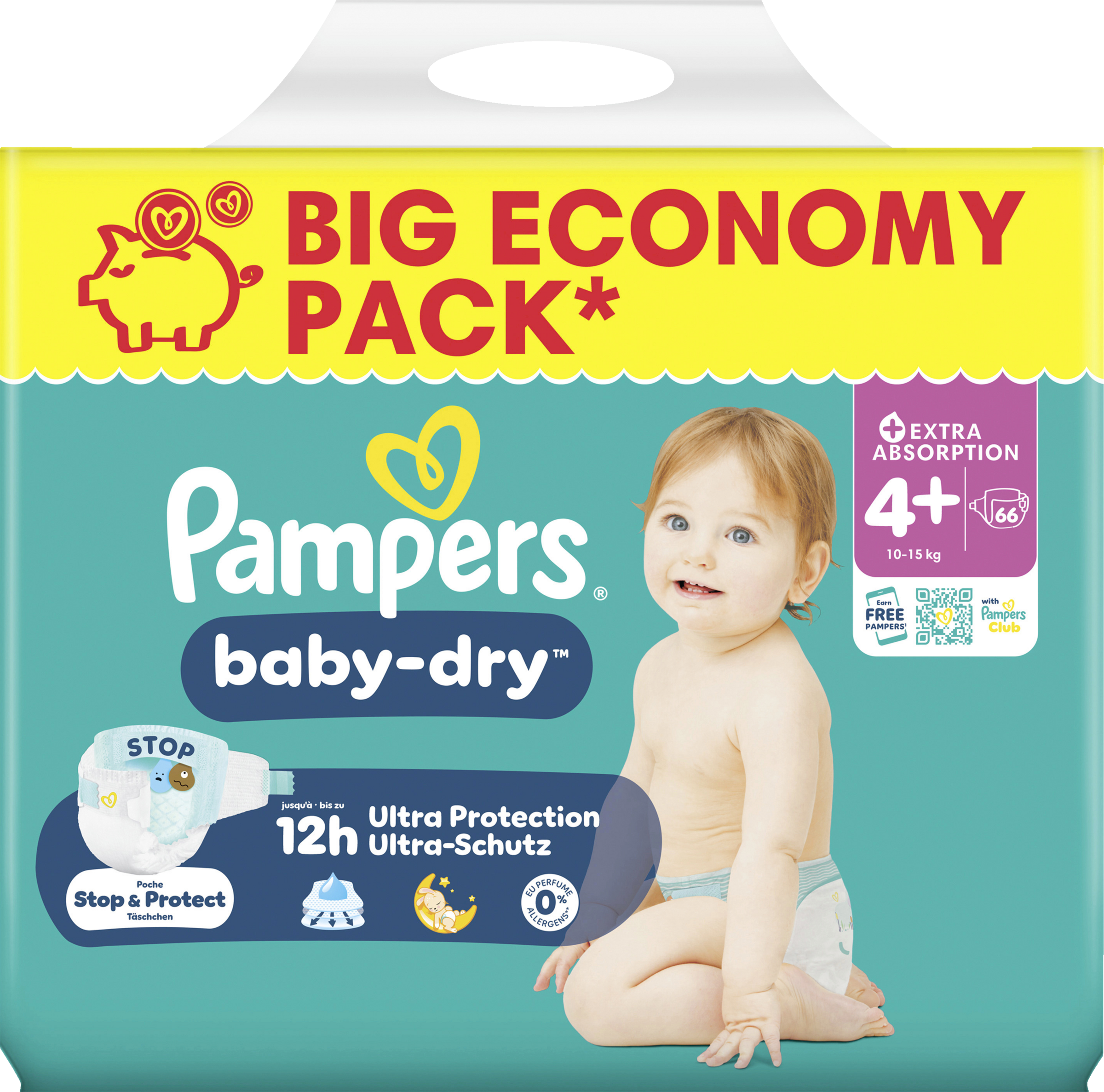 Pampers Baby Dry Gr. 4 Maxi Plus (10-15 kg) Big Eco Pack