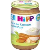 Bio Menü Reis mit Karotten & Bio-Pute