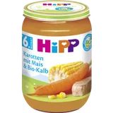 Bio Karotten mit Mais und Bio-Kalb