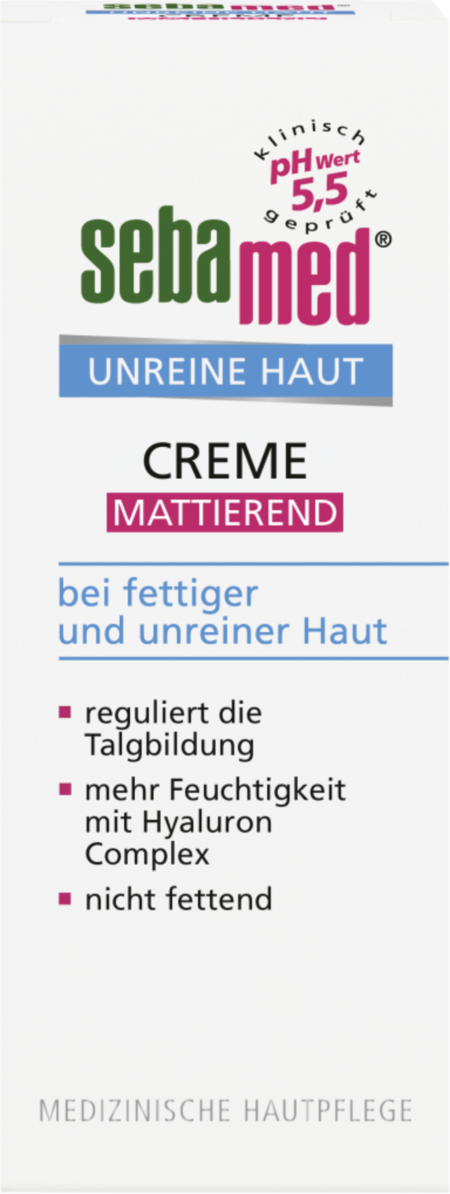 Unreine Haut mattierende Creme 50 ml