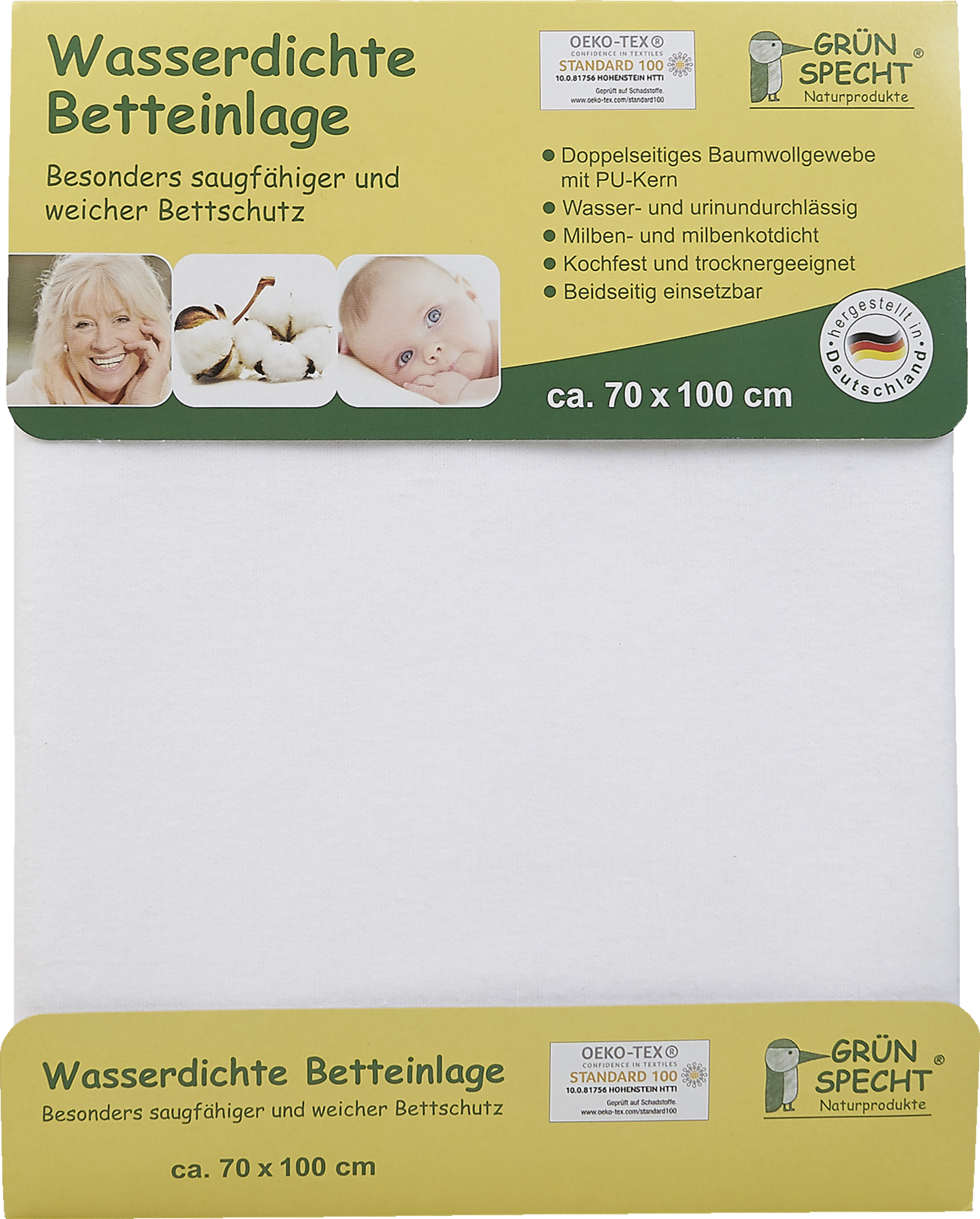 GRÜNSPECHT Wasserdichte Betteinlage