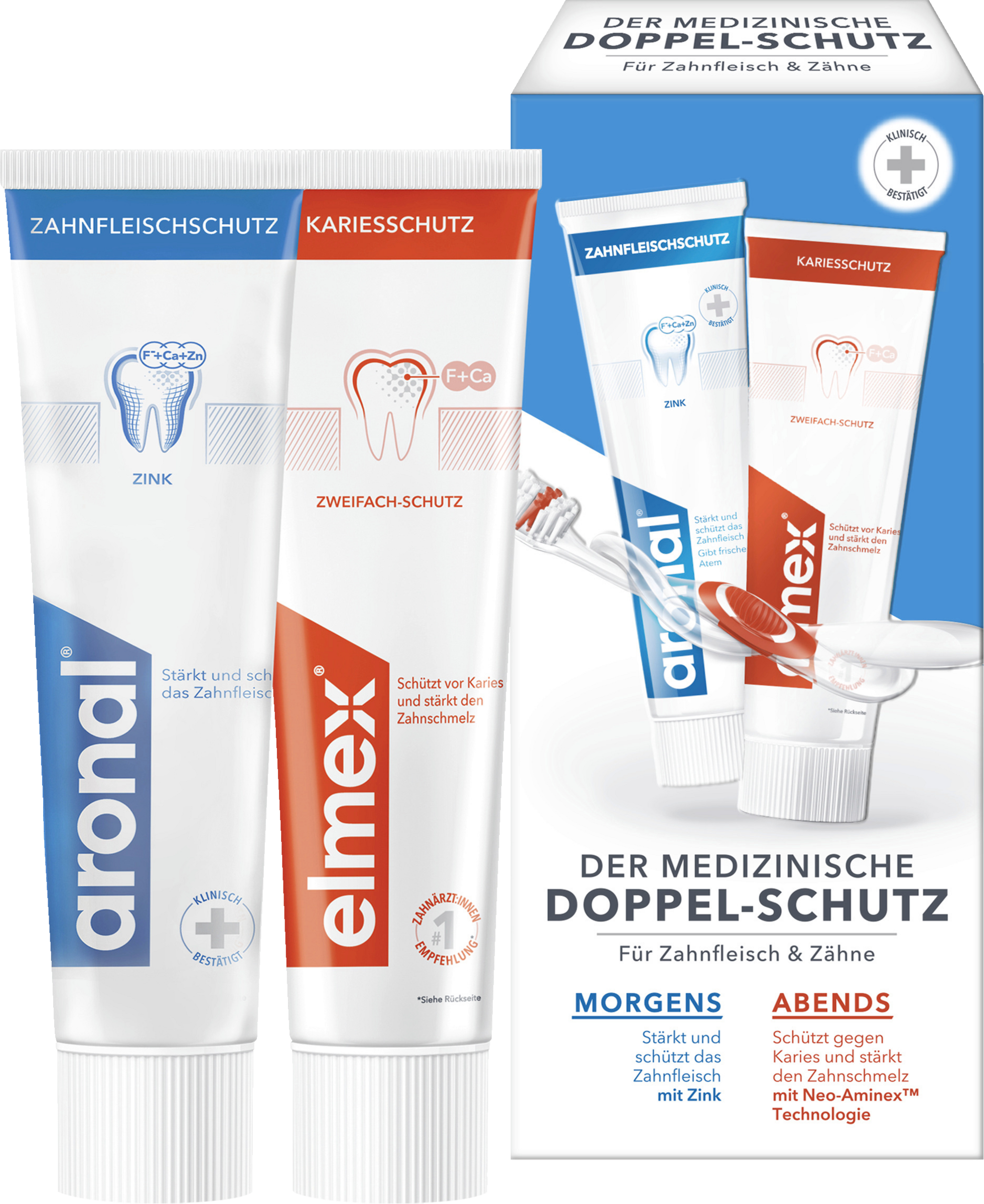 2er Set Medizinische Doppelschutz Zahnpasta