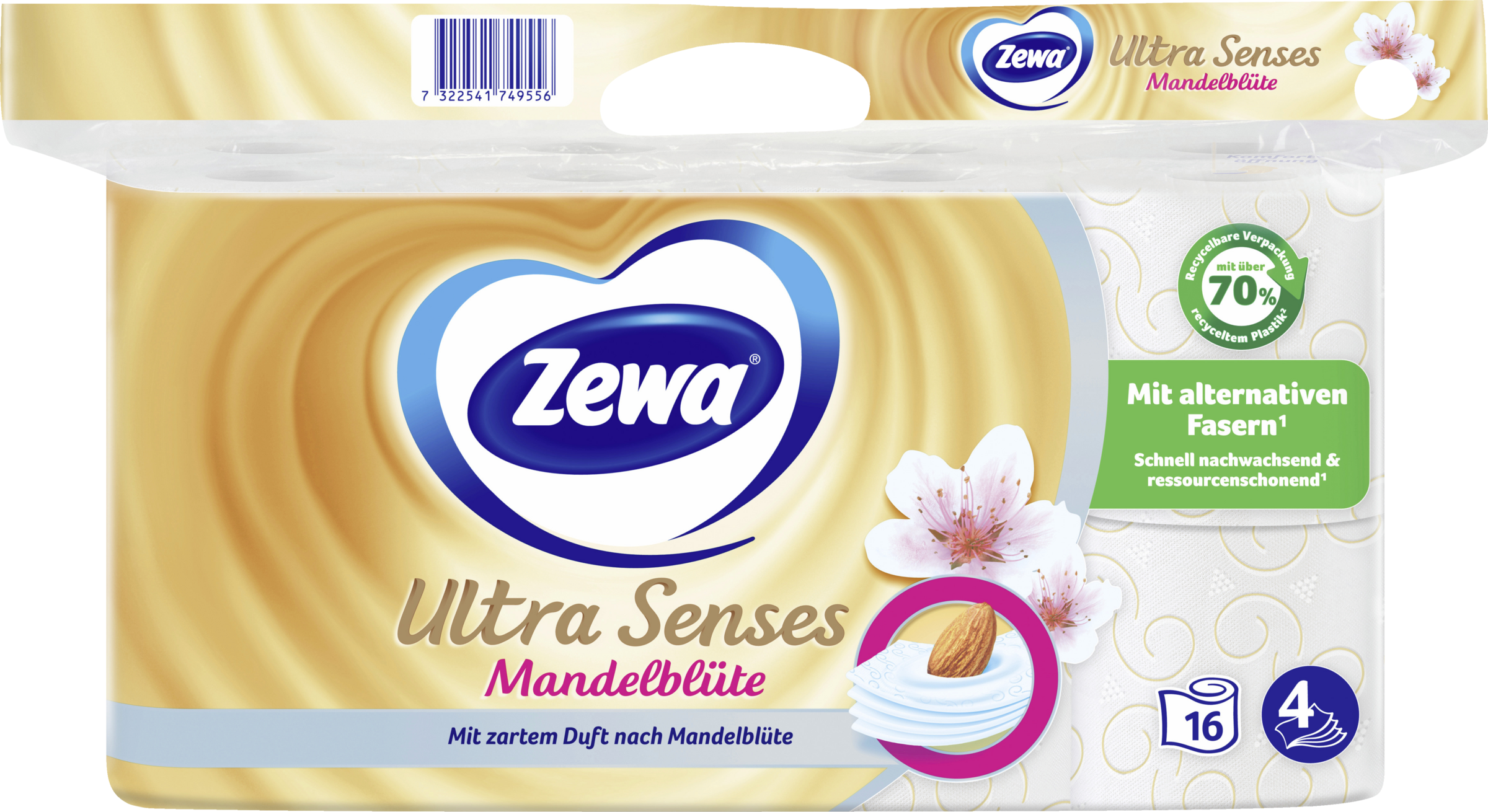 Zewa Toilettenpapier Ultra Senses Mandelblüte