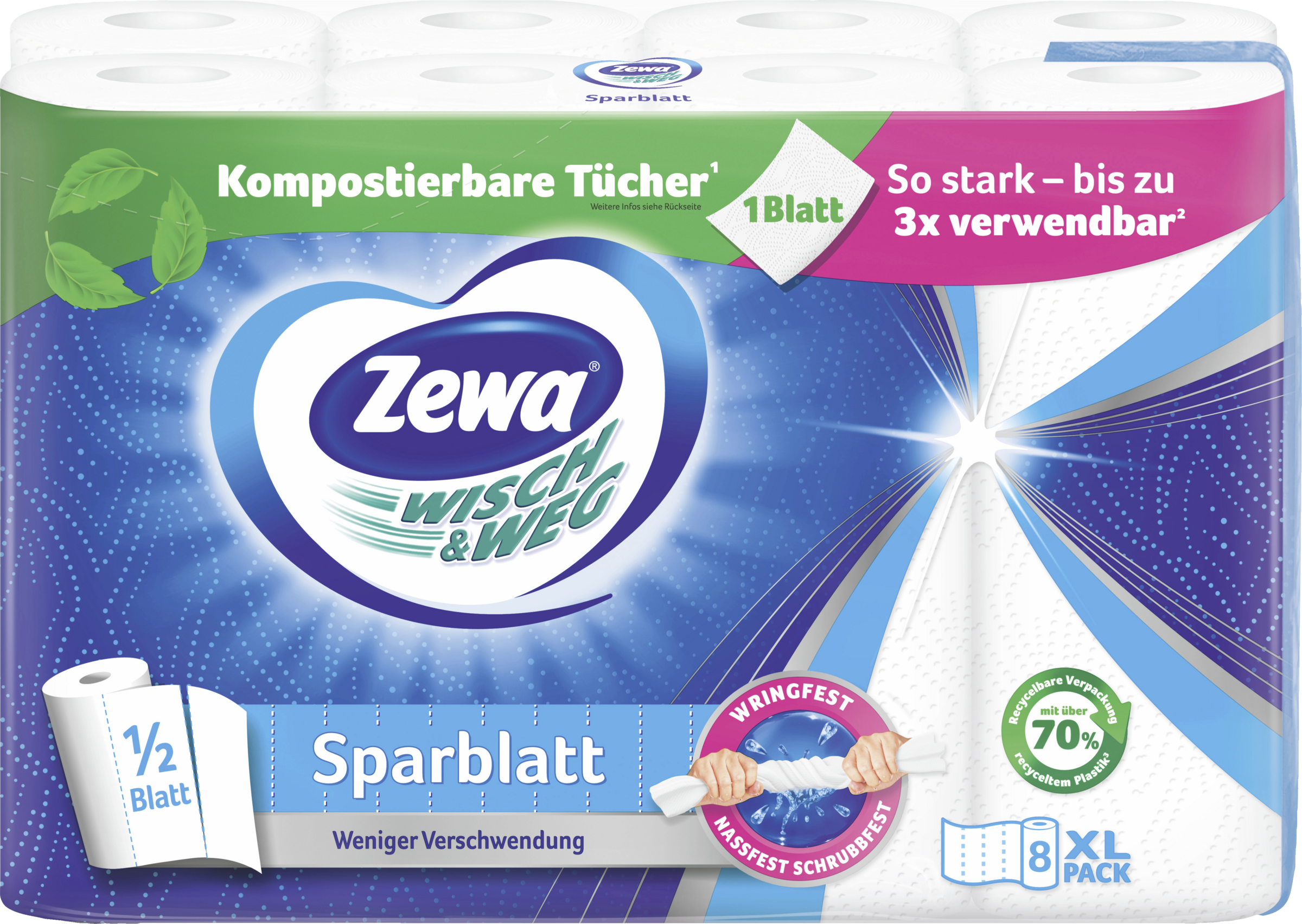 Zewa Wisch & Weg Haushaltstücher Sparblatt