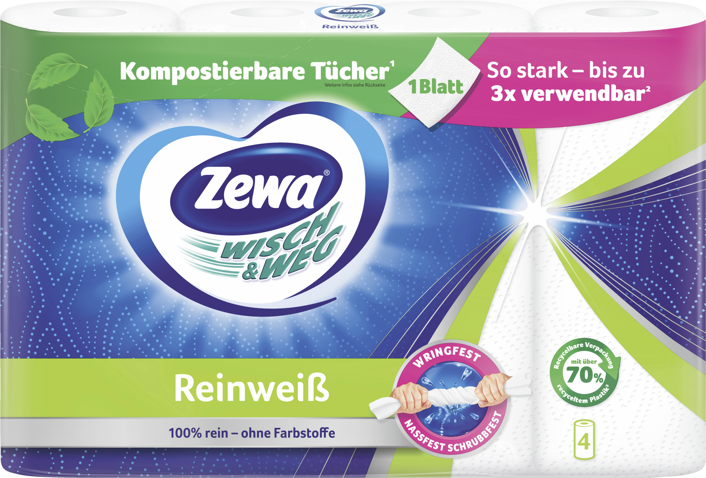 Zewa Haushaltstücher Wisch & Weg Reinweiß