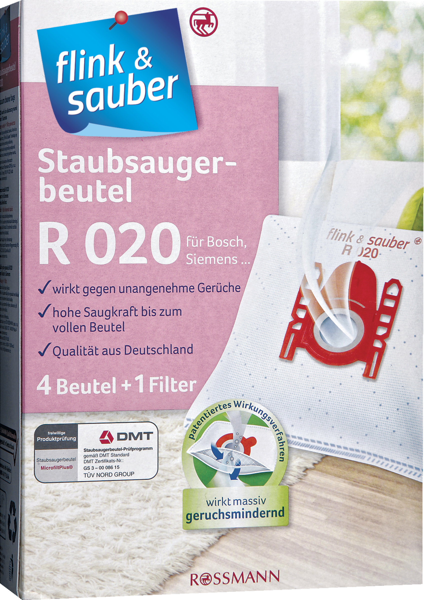 C2 Parquet Staubsaugerbeutel komp zu ROSSMANN R 080 MIELE COMPACT C2 Allergy 