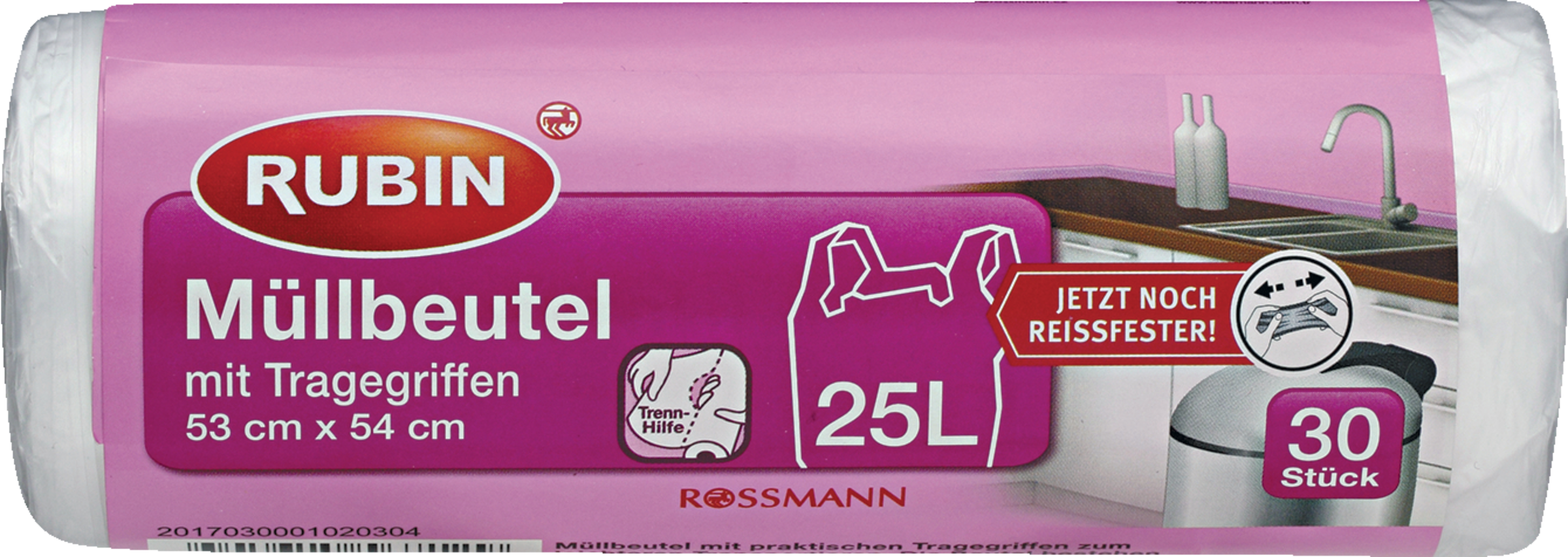 RUBIN Müllbeutel mit Tragegriffen 25 l