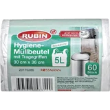 Hygiene-Müllbeutel mit Tragegriffen 5 l