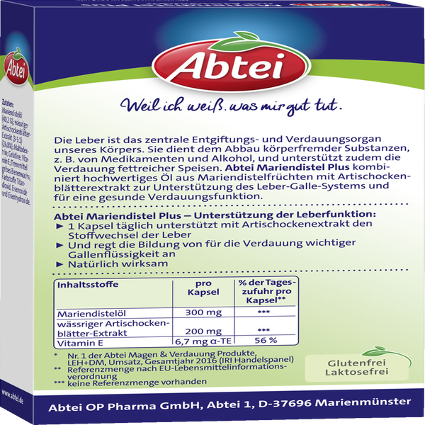 Abtei Mariendistel Plus Kapseln Online Kaufen Rossmann De