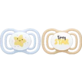 Beruhigungssauger Der Symmetrische extra flach Silikon 0-6 M. Stern / Tiny Star