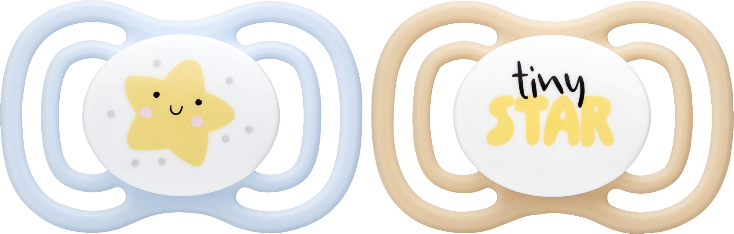 Beruhigungssauger Der Symmetrische extra flach Silikon 0-6 M. Stern / Tiny Star