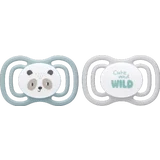 Beruhigungssauger Der Symmetrische extra flach Silikon 0-6 M. Panda / Cute-and-wild