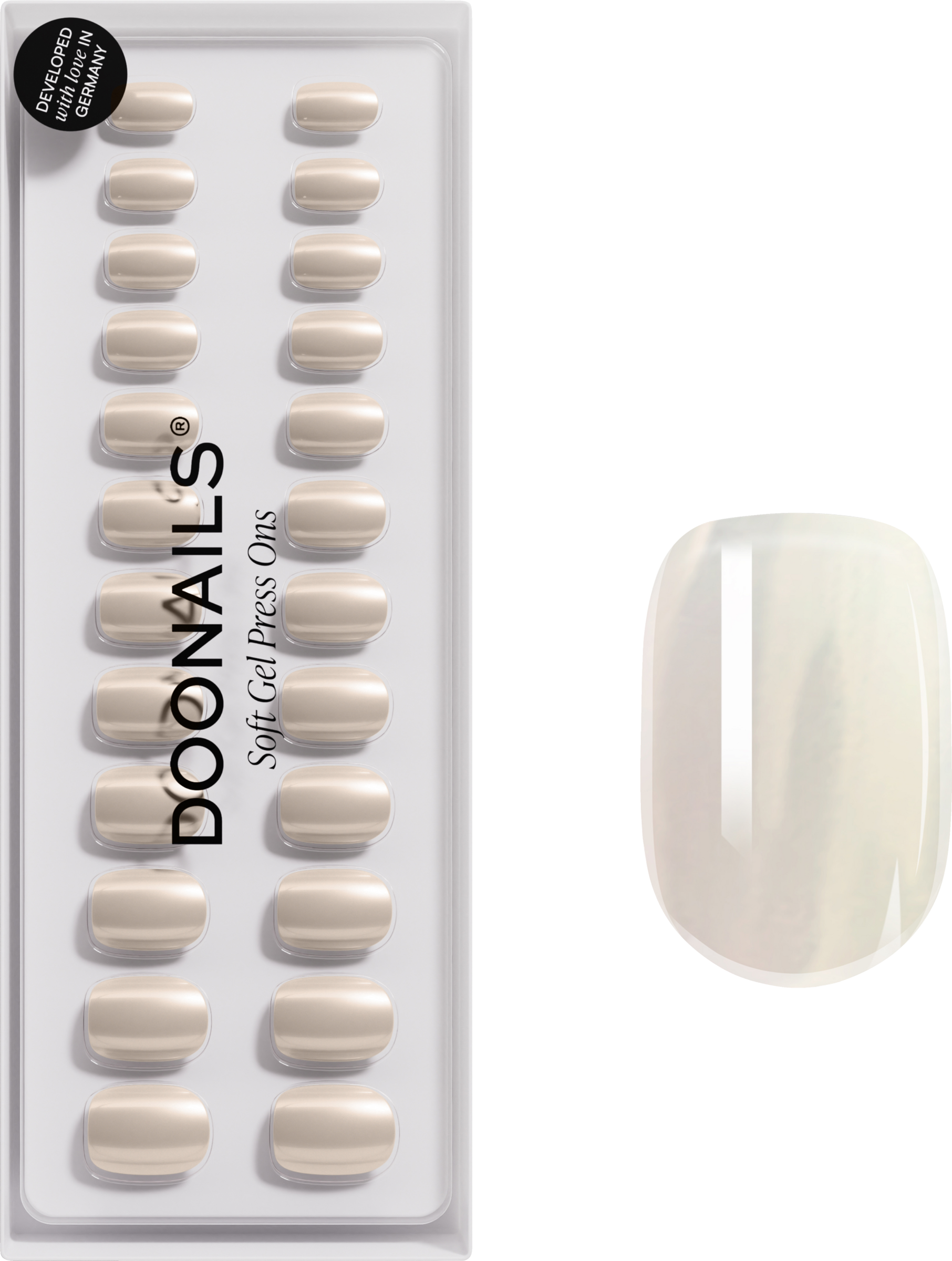 Doonails Toffee Extra Short Square Soft Gel Press Ons