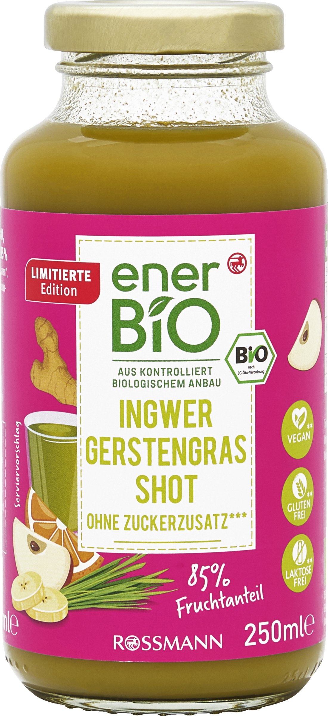 enerBiO Ingwer Gerstengras Shot