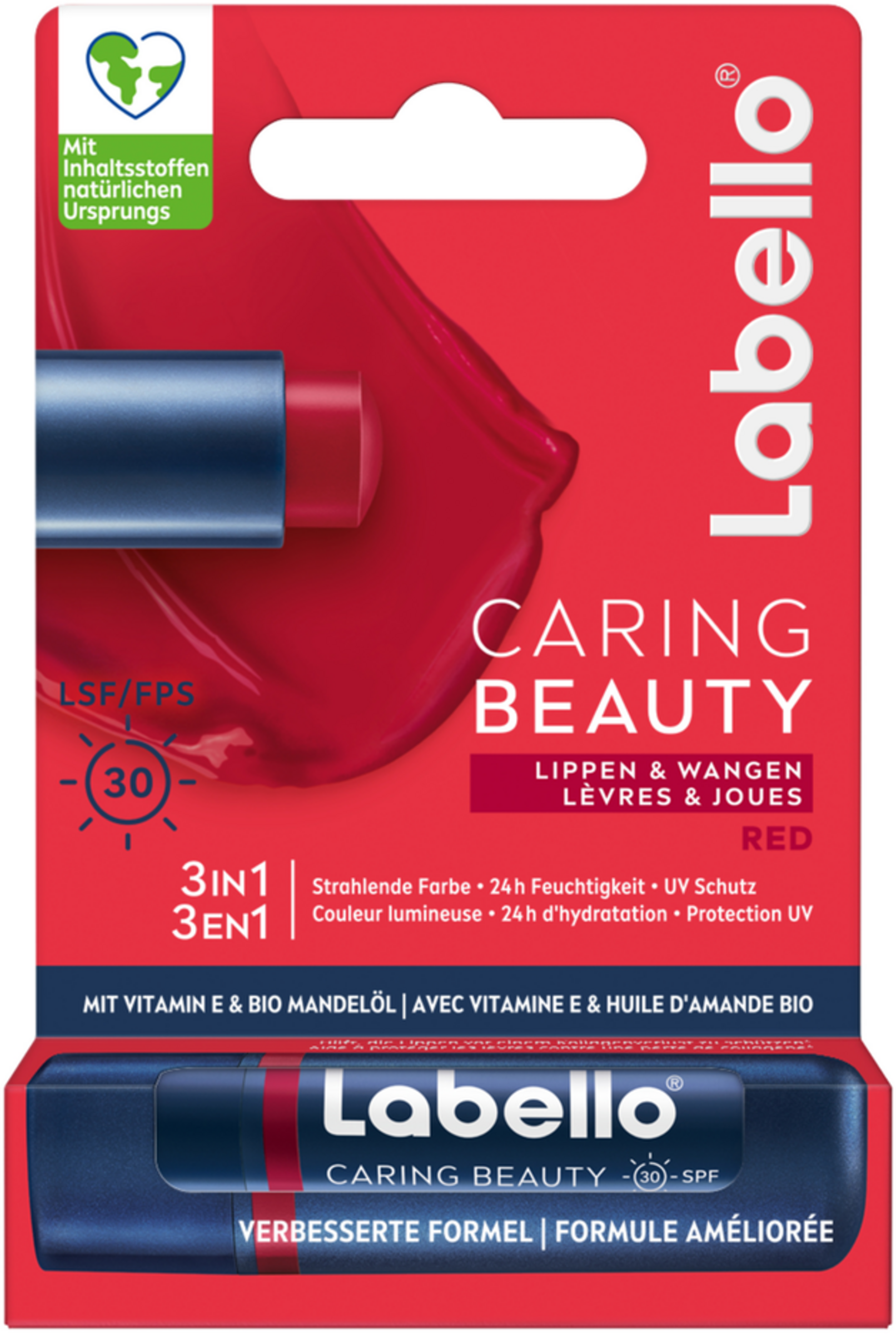 Labello Lippenpflegestift Caring Beauty Red LSF 30