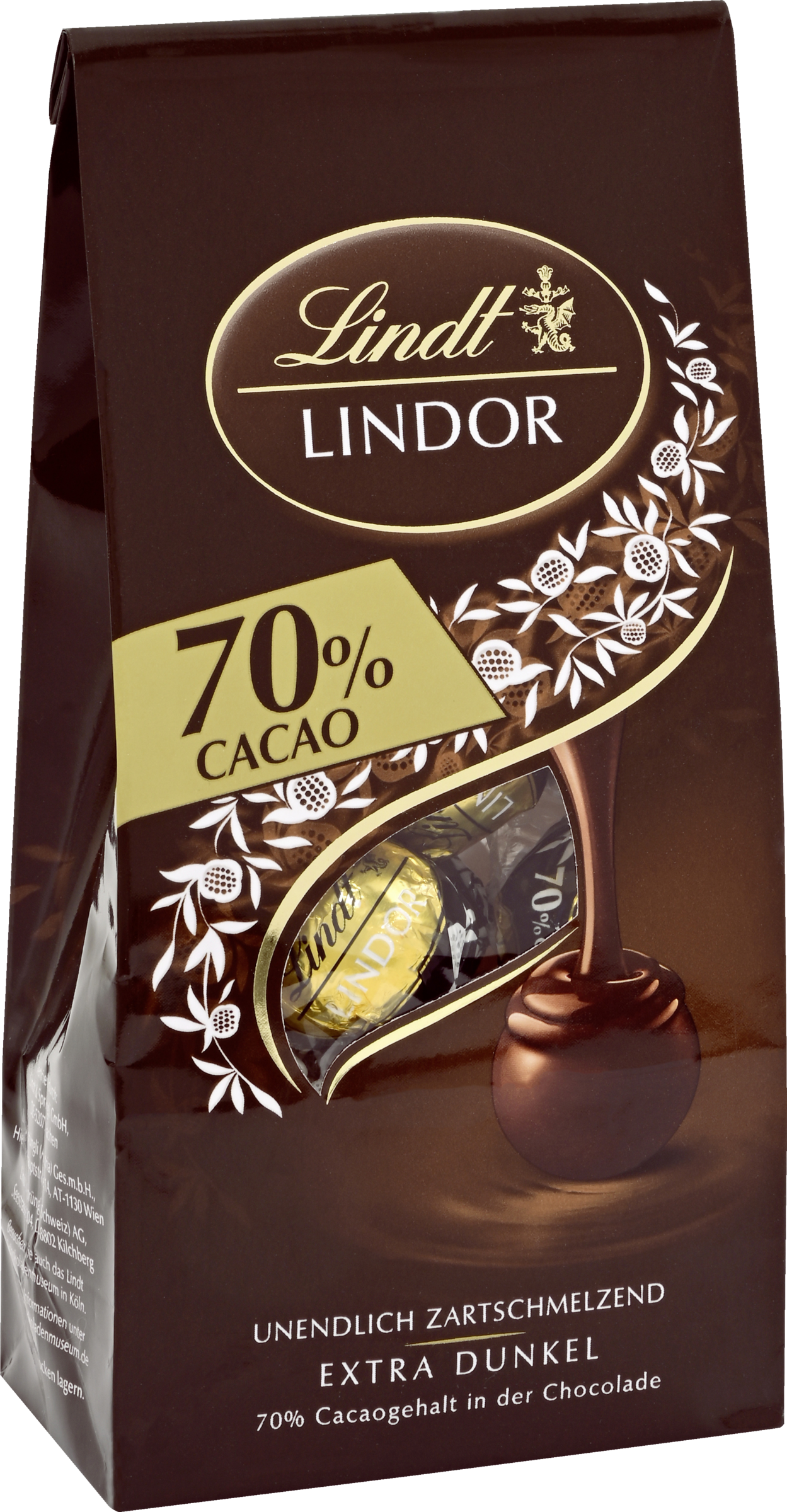 Lindt Lindor (8 Stück) Kugel Extra Dunkel 70%
