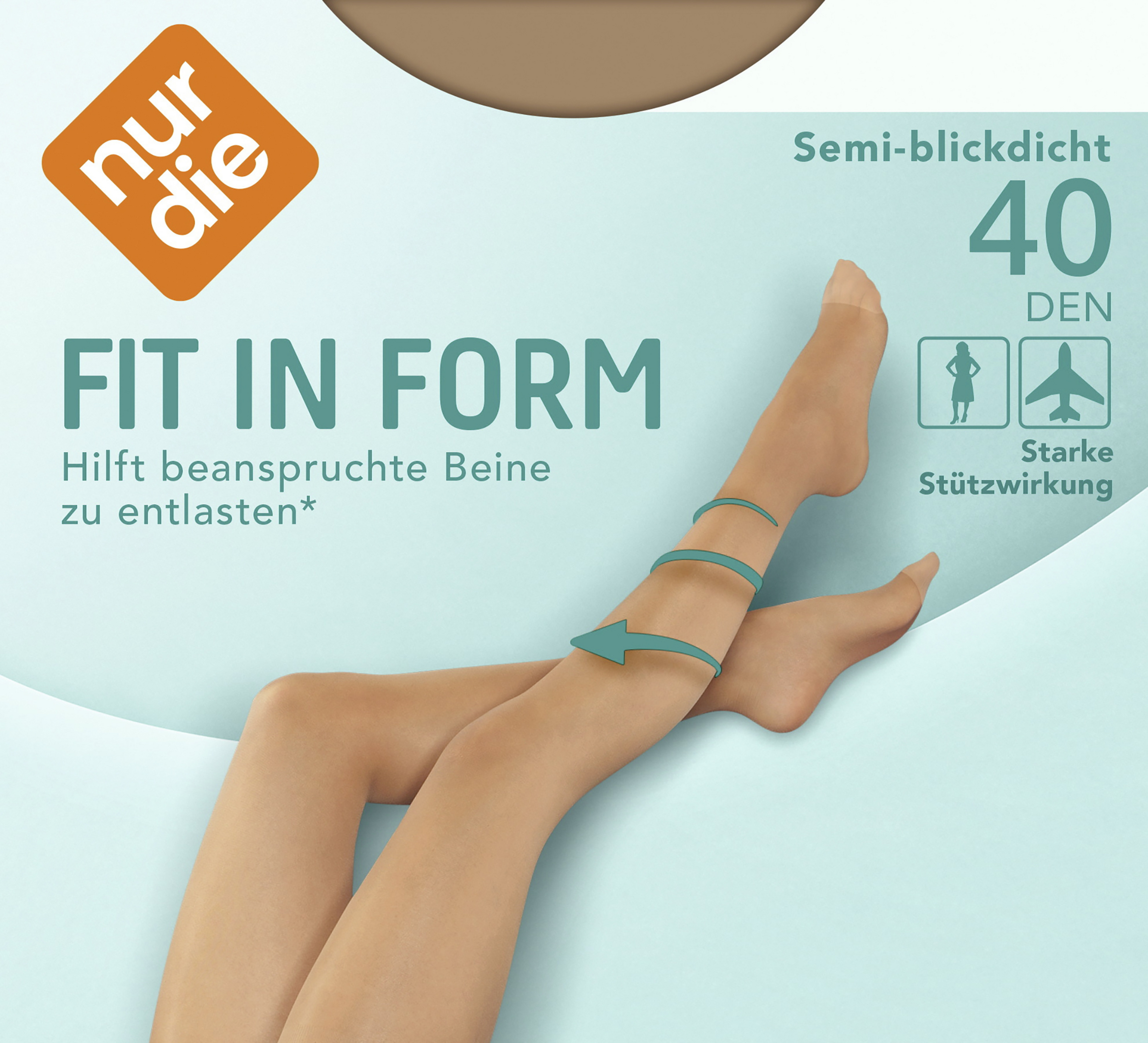 Nur Die Strumpfhose Fit in Form amber 40 DEN Gr. S 38-40