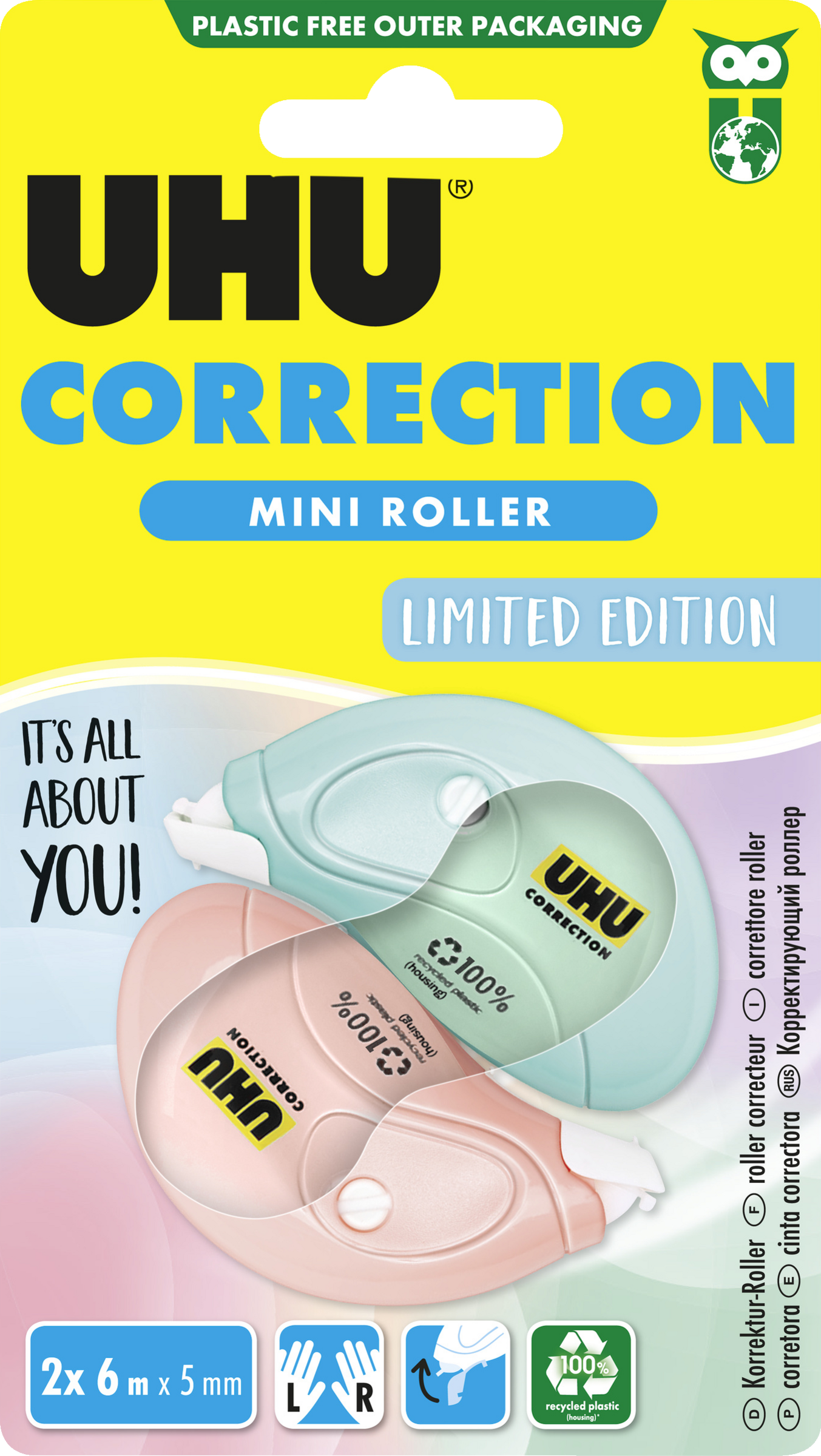 UHU 2er Set Mini Korrektur-Roller