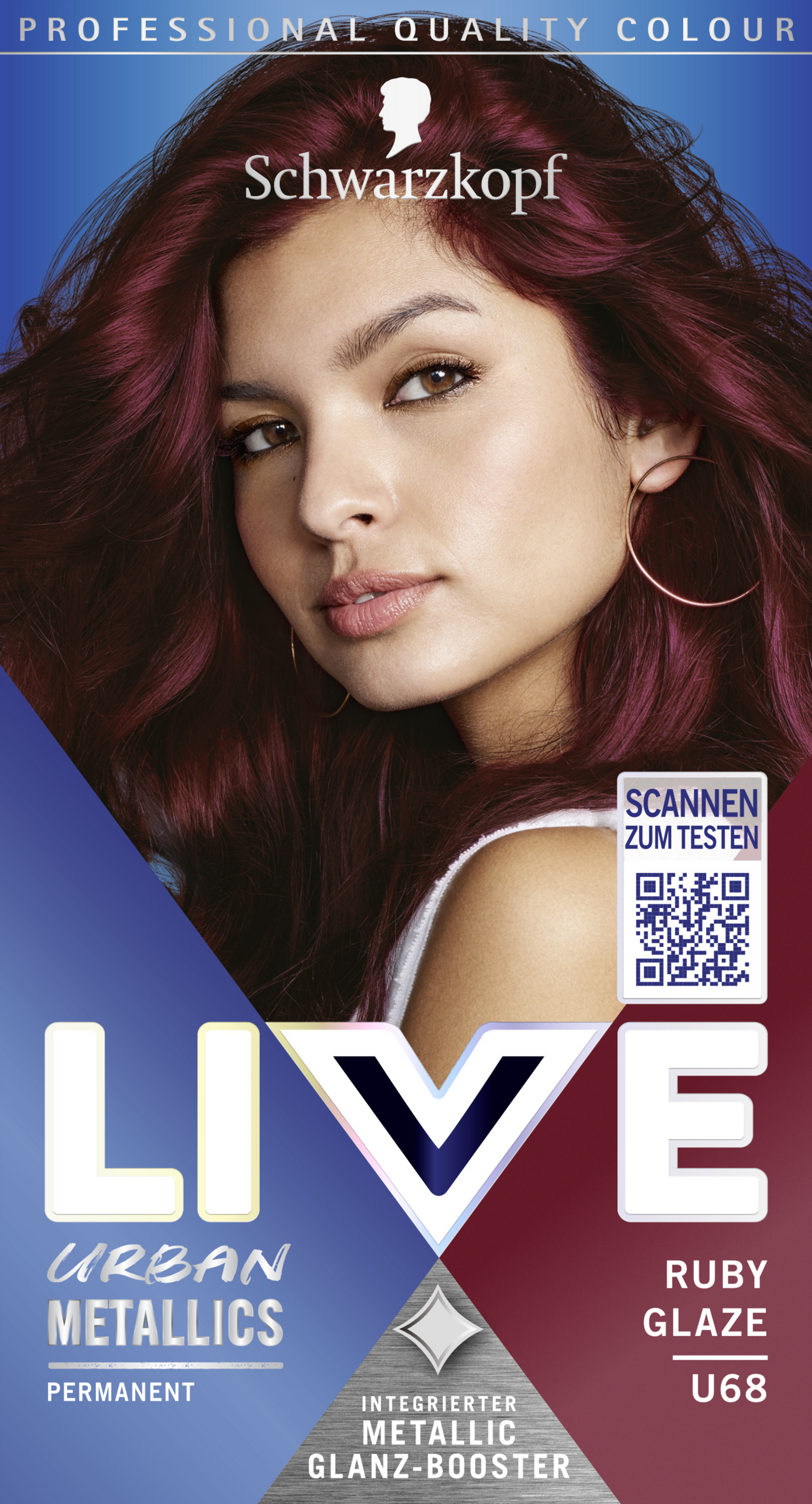 Schwarzkopf LIVE Urban Metallics Haarfarbe U68 Ruby Glaze