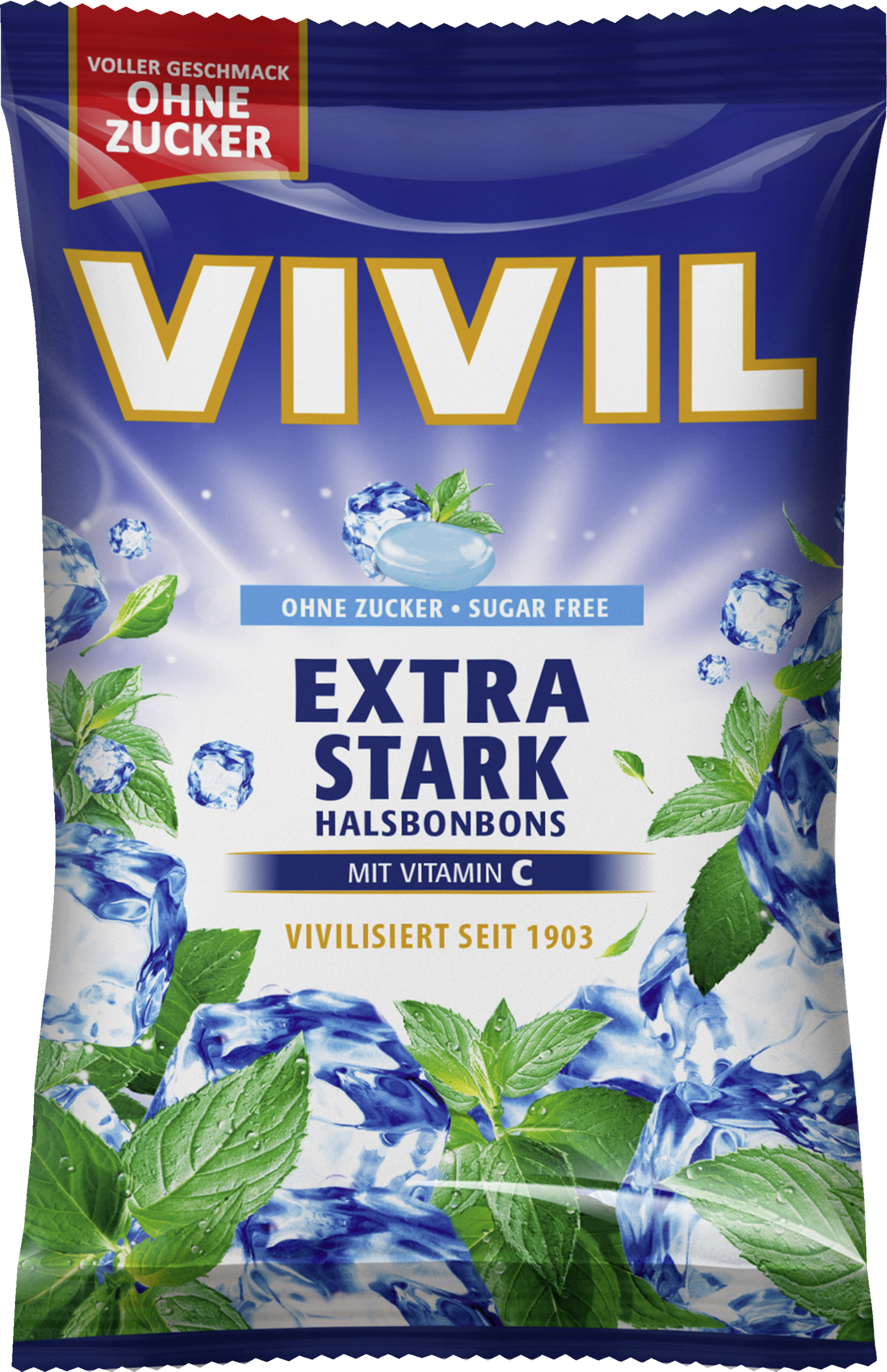 VIVIL Extra Stark Halsbonbons ohne Zucker