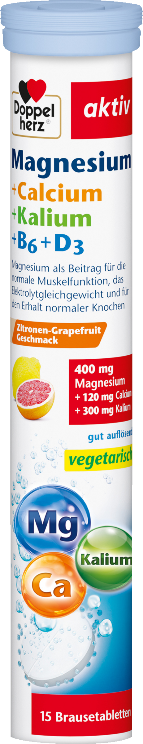 نشط ماغنيسيوم + كالسيوم + بوتاسيوم + B6 + D3