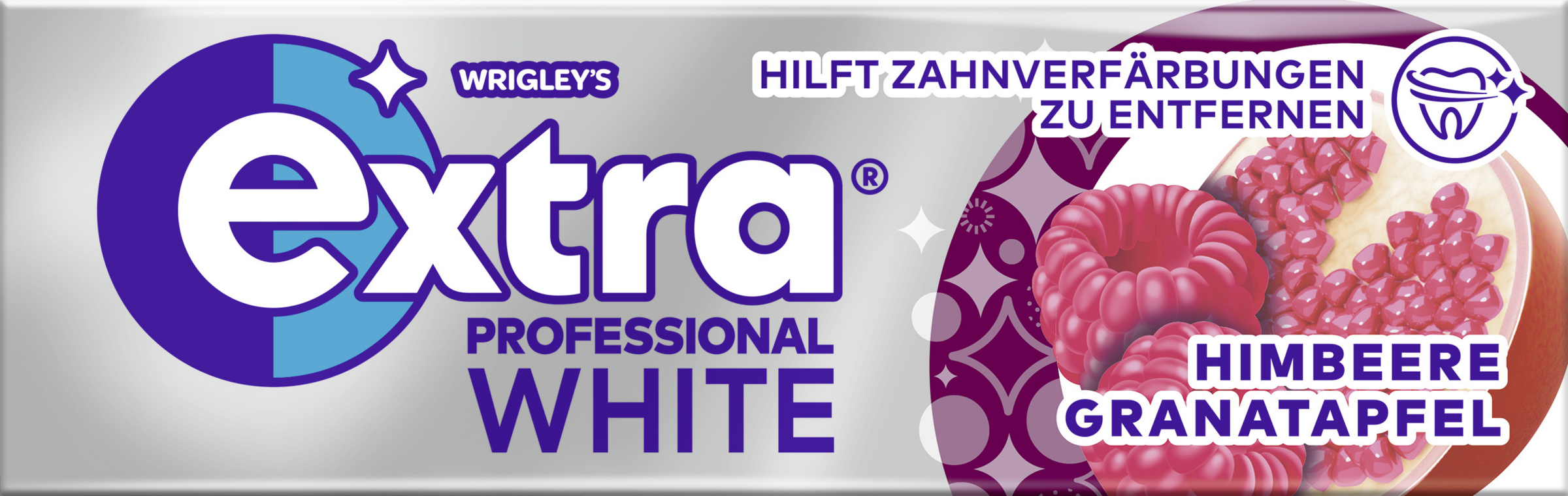 Wrigley`s Extra Professional White Himbeere Granatapfel, zuckerfreier Kaugummi