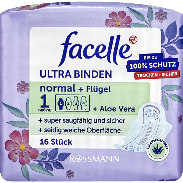 Ultra Binden normal + Flügel + Aloe Vera
