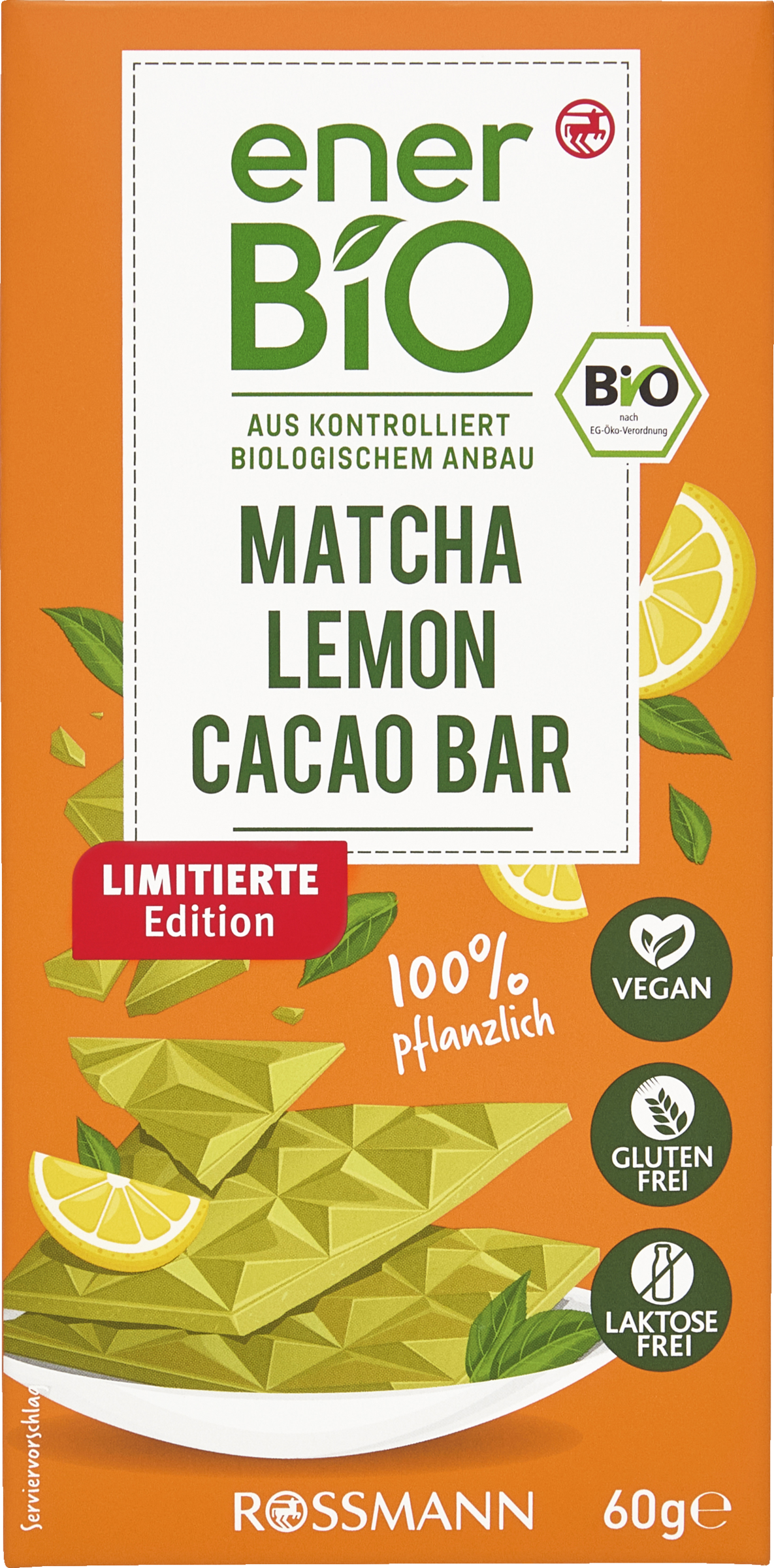 enerBiO Chocolate Bar Matcha Lemon