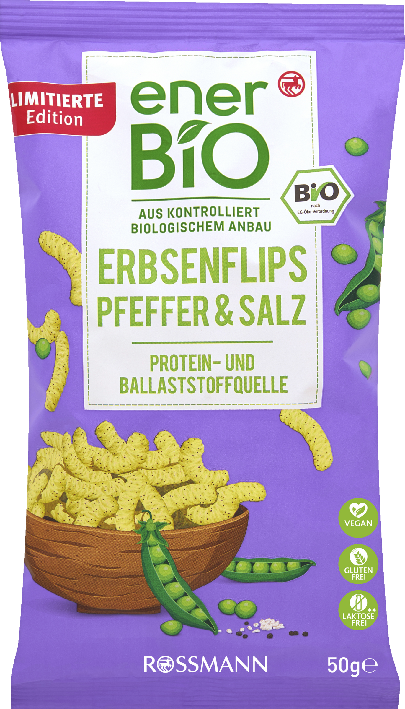 enerBiO Erbsenflips Pfeffer & Salz