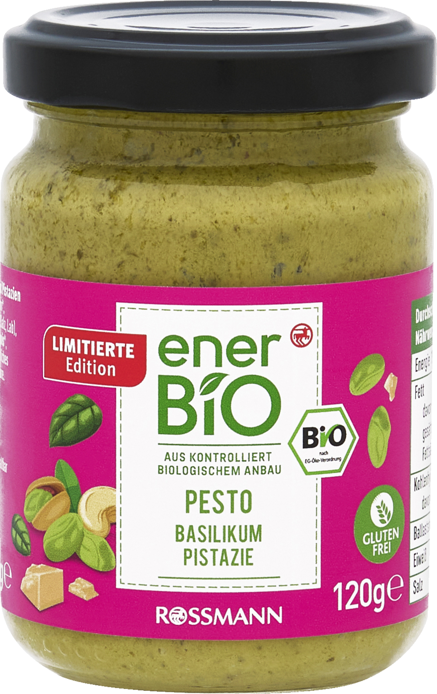 enerBiO Pesto Basilikum Pistazie