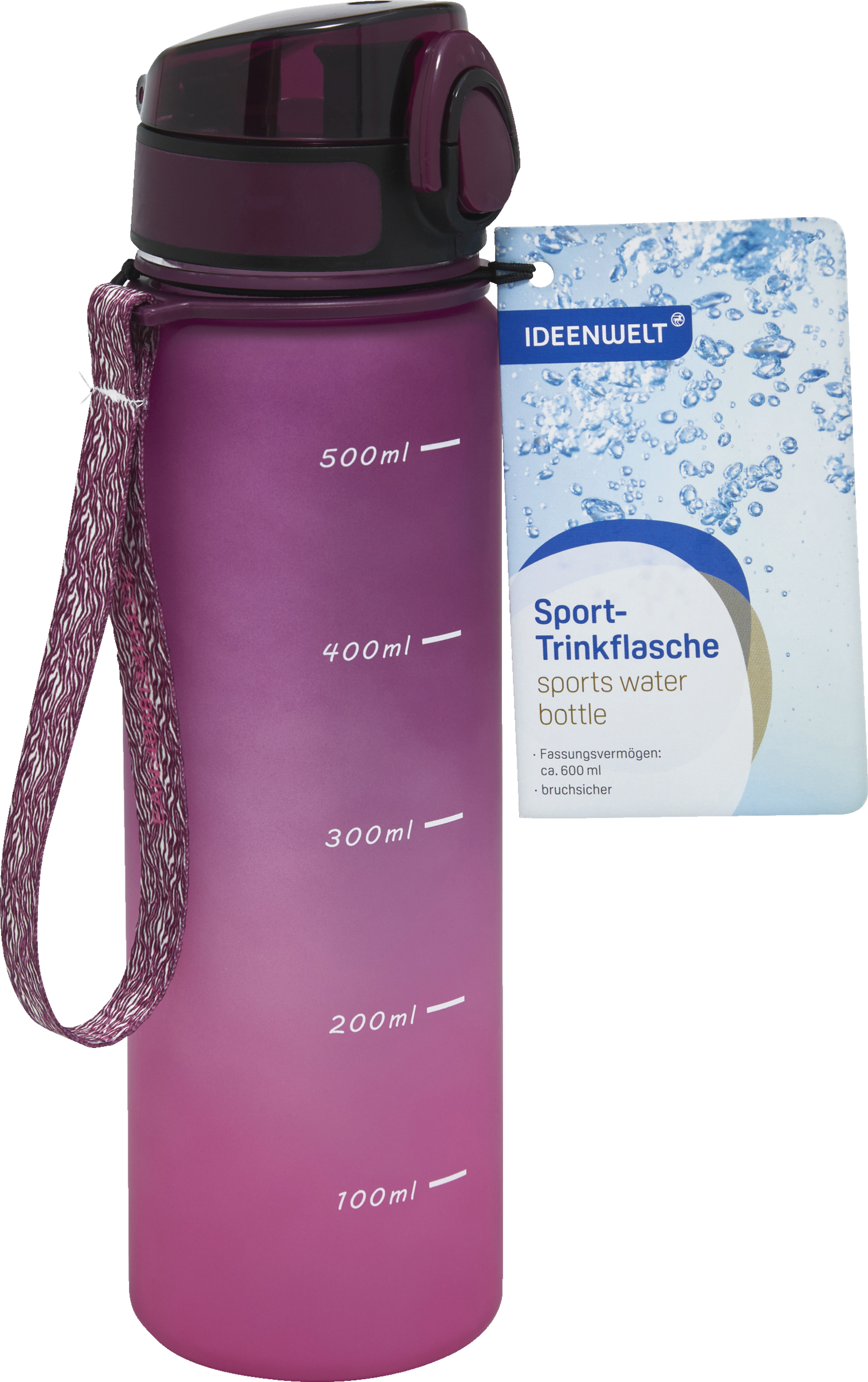 Sportrinkflasche 600 ml berry pink
