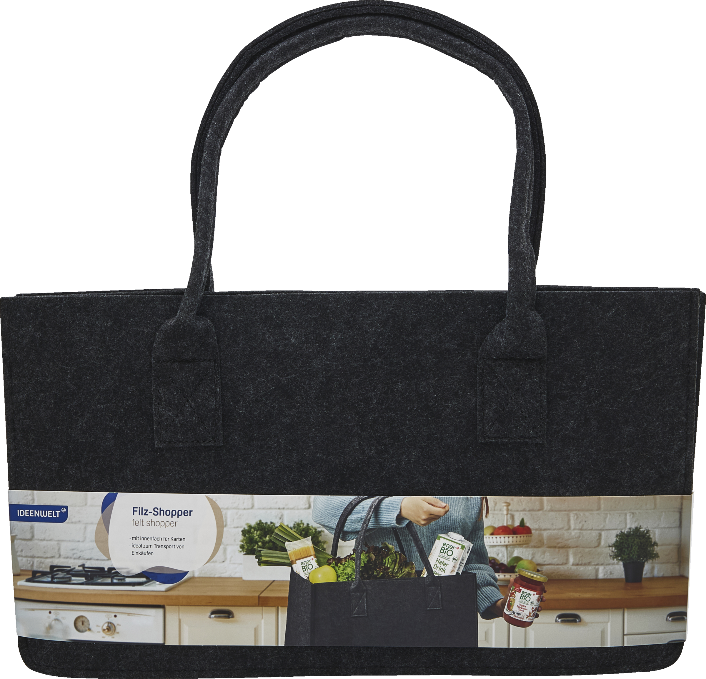 Filztasche dunkelgrau