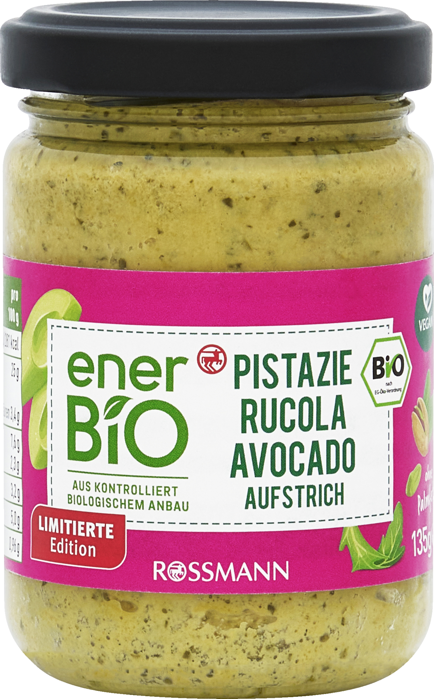 enerBiO Aufstrich Pistazie, Rucola & Avocado