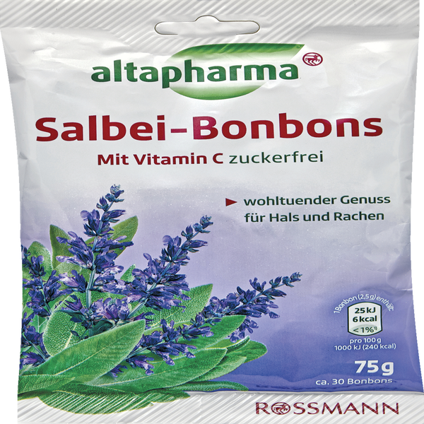 Altapharma Salbei Bonbons Mit Vitamin C Zuckerfrei Online Kaufen Rossmann De