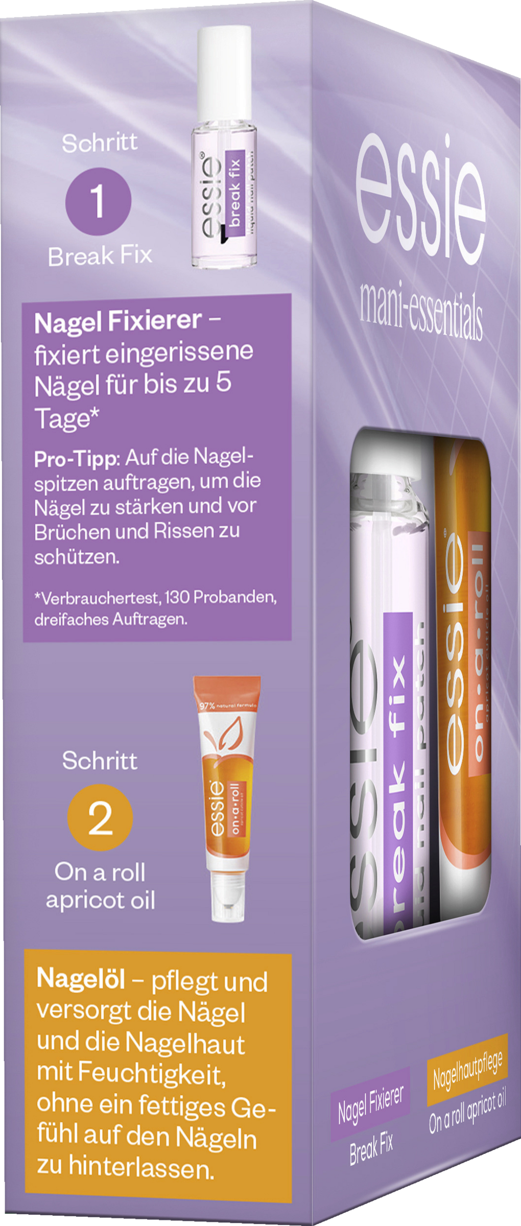 essie Mani-essentials Set: Nagelfixierer & Nagelhautpflege