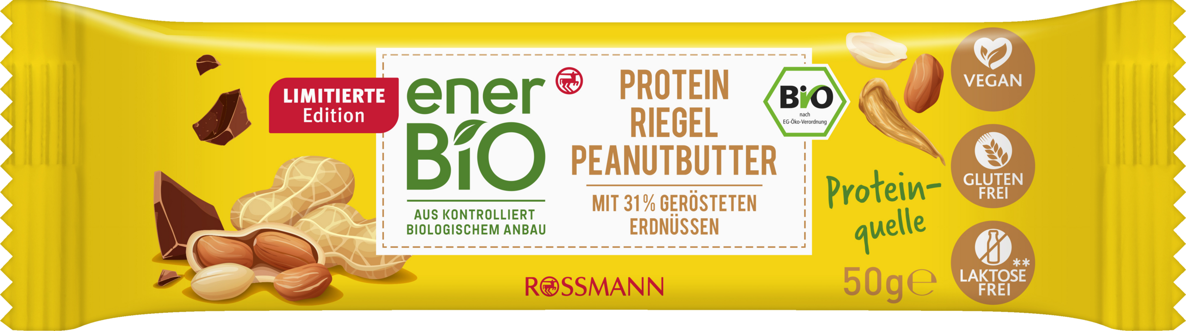 enerBiO Proteinriegel Peanutbutter