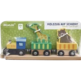 Holz Fahrzeuge auf Schiene