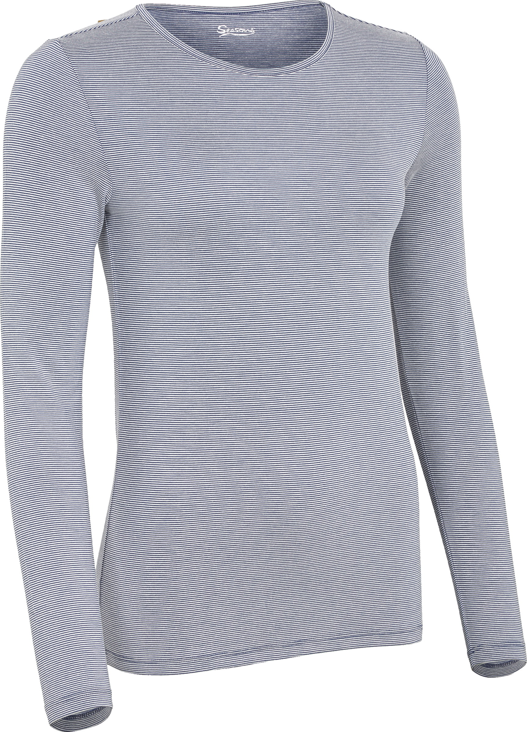 IDEENWELT Thermo-Shirt blau/weiss gestreift Gr. L